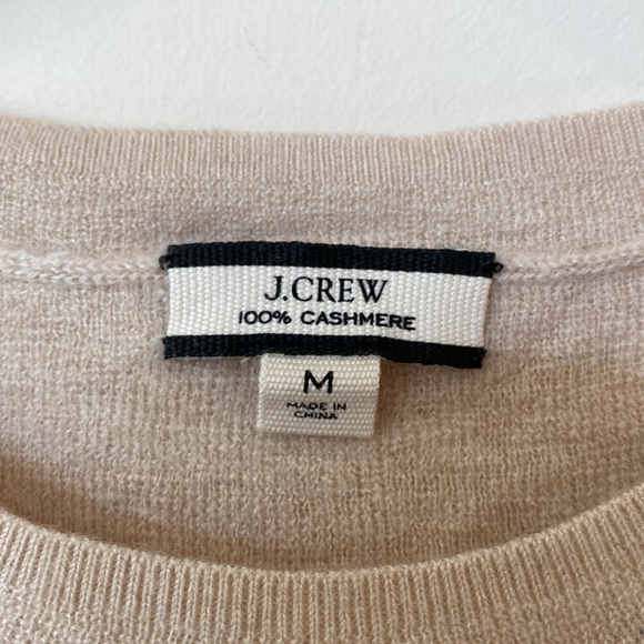 J.Crew 100% Cashmere Sweater Tank Vest Beige Medium soft - Picture 2 of 10